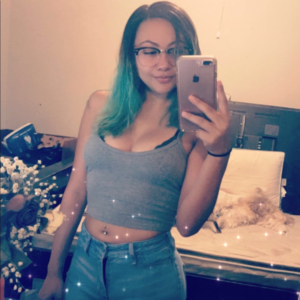 Grey Crop Top
